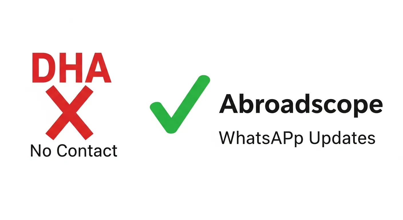 DHA status check frustration