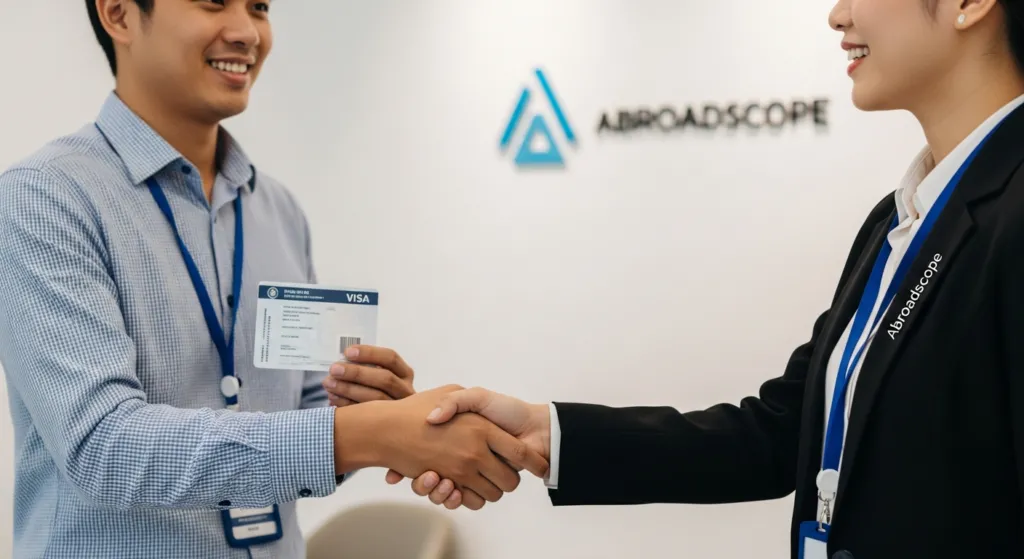 A client who successfully received their Business Visa using the Abroadscope service.