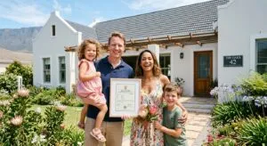 Expat family receiving South African permanent residency